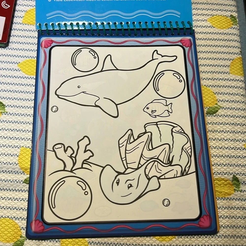 Melissa and Doug Water Wow and Write and Wipe books and dr. Seuss writing paper